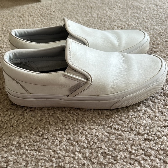 White leather Slip-on Vans - Picture 2 of 3
